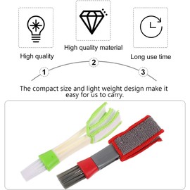 Healvian Cepillo De VentilacióN De Aire De Coche Mini Plumero De Doble Extremo De Microfibra Y Abs 2 Piezas para Rejillas Salidas De Aire Tableros Teclados Y Limpieza Interior