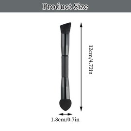 Duo Brush, Duo End Foundation Contour Powder, Buffer Brush, Dual-Ended Hairline Brushs, Makeup Brushs Tool Good at Flawless Blending, Contouring or Defining