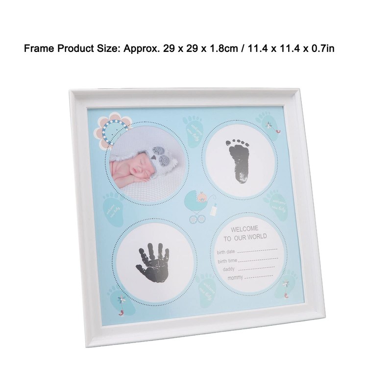 QANYEGN Baby Handprint Footprint Kit, Durable Plastic Density Board Frame,