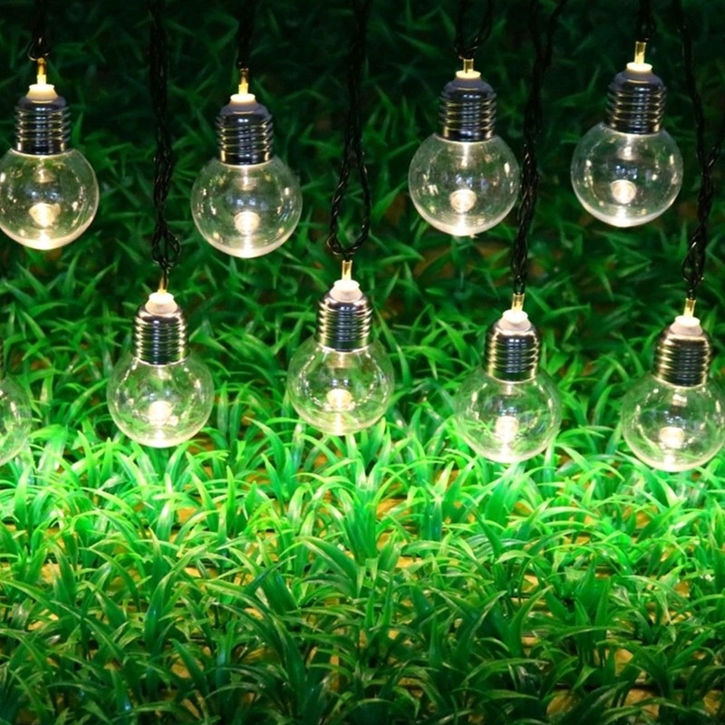 20LEDs G50 Solar Bulb Light String Outdoor Waterproof for Garden