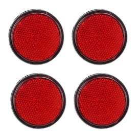 4pcs 2in Round Warning Reflectors Red for Semi Trucks Trailers Boats Horse Trailers Scooter,Other accessories
