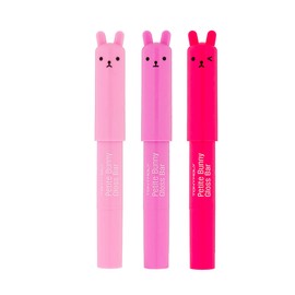TONYMOLY Petit Bunny Lip Gloss 3 Pack – Easter Basket Stuffers for Girls, Cute Bunny Lip Gloss Set, Hydrating Korean Lip Crayon with Vitamin E, Moisturizing & Glossy Finish