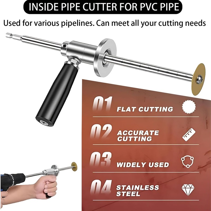 Inside Pipe Cutter for PVC Pipe Cutter, with Diamond Grit