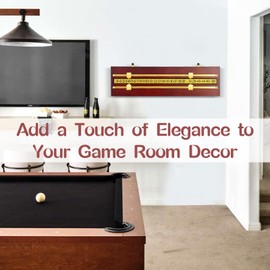 MoyanSuper Wooden Wall-Mounted Scoreboard for Snooker,Billiards, Pool Table and Shuffleboard Games - Classic Score Keeper for Game Rooms,Cherry