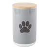 Bone Dry Ceramic Pet Collection, Canister, Gray/Black