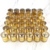 BTGLLAS Gold Mercury Glass Tea Light Holders Set of 36