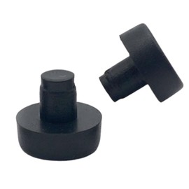 40 pcs Glass Top Table Bumpers with Stem, Clear Rubber Grippers, Patio Table Spacers for Patio Cabinet Door Furniture (Black, 1/4 Inch)