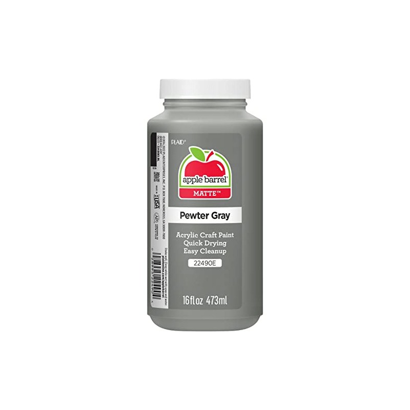 Apple Barrel - Pintura acrílica, 16 onzas, color gris estaño