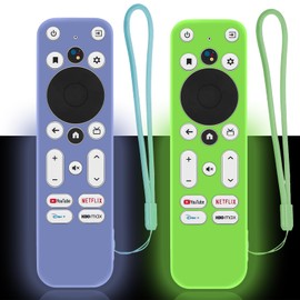 2 Pack Luminous Remote Cover Compatible with Onn Android TV 4K UHD Stick TV Box 100024646 100026240 Remote Controller, Lightweight Anti-Slip Skin-Friendly Silicone Skin Sleeve