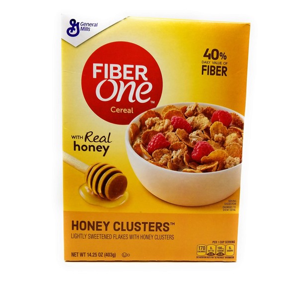 Fiber One Honey Clusters, 14.25oz Box (Pack of 4)