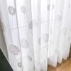 MIULEE Curtains with Floral Embroidery, White Curtains for Living Room,