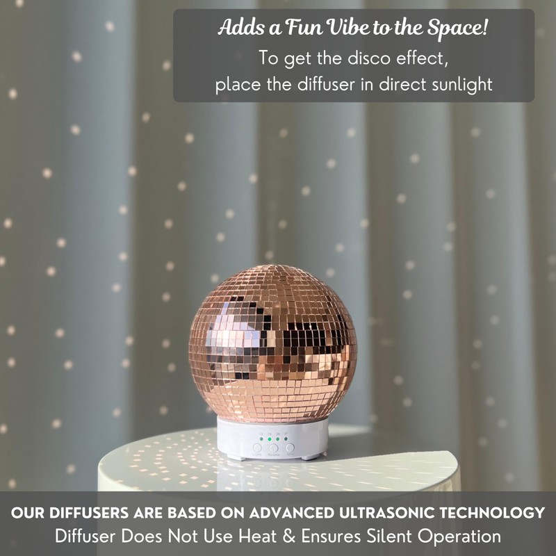 Disco Ball Diffuser Rotating - 300 ML Oil Diffuser Essential