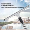 OAKENCREST Shower Squeegee Black with Replacement Lip, Window Squeegee with
