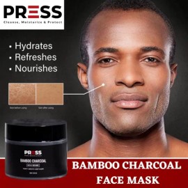 Mascarilla Facial De Carbón De Bambú Press Skincare  Mascar                                                                                           