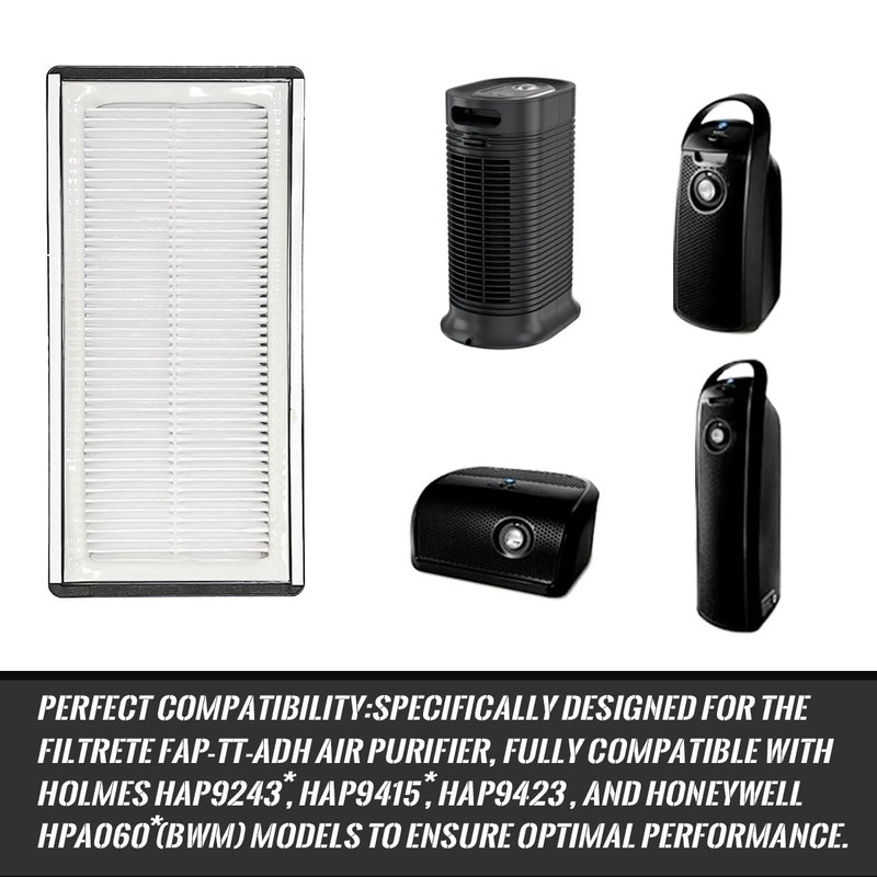 NKA A/D/H HPA060 HEPA Odor Reduction Replacement Filters For Air