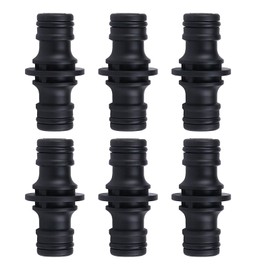Hose Coupling 1/2 Inch, Hose Connector, Double Connector, Garden Hose Connector, Two Way Hose Coupling Gardena Coupling Extender Extension Connection Part for Garden House Hose Pack of 6