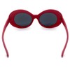 Grunge Round Sunglasses, Oval Large, Big Frame, red