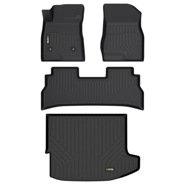 HAFIDI® Floor Mats & Cargo Liner Custom Set for 2024 Chevy Chevrolet Trax/2024 Buick Envista All Weather Protection TPE Full Set Automotive Floor Liners Accessories - Black