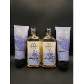 Bath & Body Lavender Vanilla Body Wash - 2Pcs & Body Cream - 2Pcs - 4 Pack