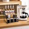 Noamus Coffee Syrup Rack with Basket, 3-Tier 12 Bottles Spice