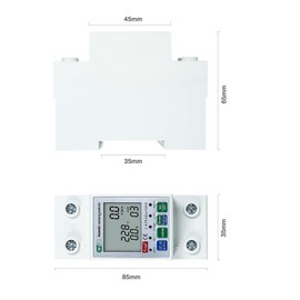 DEWIN Electricity Meter, DIN Rail, Smart Energy Meter Tuya WiFi Intelligent Restart Protection Current Voltage Monitoring Current Meter Current Meter