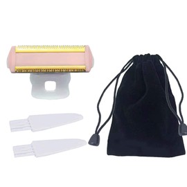 1PCS Shaver Replacement Heads Compatible with Perfect Finishing Touch Flawless Body Rechargeable Ladies Shaver Blades (Shaver Head 1PCS + velvet Bag + 2 Brushes)