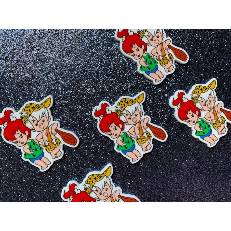 5pc. Pebbles and Bamm-Bamm, Planar Resin Flatback