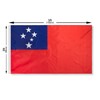 DANF Samoa Flag 3x5 Ft Thick Polyester, Fade Resistant, Brass