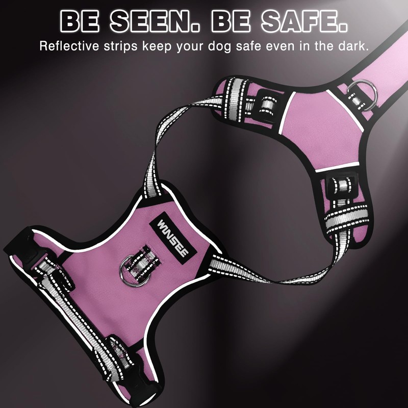 WINSEE Dog Harness No Pull, Pet Harnesses with Dog Collar,