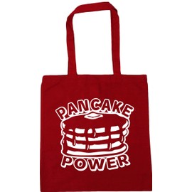 Hippowarehouse Pancake Power Tote Shopping Gym Beach Bag 42cm x38cm, 10 litres