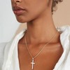 PROSILVER 925 Sterling Silver Cross Necklace Pendant Chain Religious Christian
