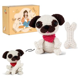 CUTE-Eyfud Crochet Kit for Beginners, Crochet Animal Kit for Kids Adults, Knitting Kit Fun and Easy Creative Gift with Yarn,Arts and Crafts with Step-by-Step Video Tutorials