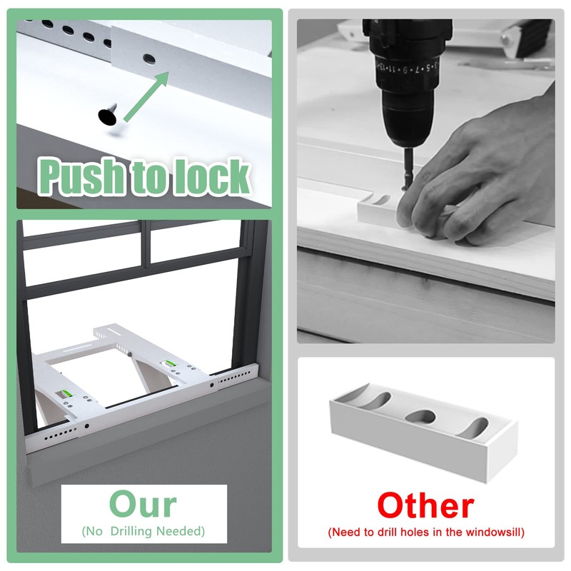 Air Conditioner Support Bracket No Drilling, AC Window Bracket, Fitting