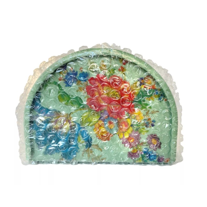 MacKenzie Flower Market Green Napkin Holder Brand New