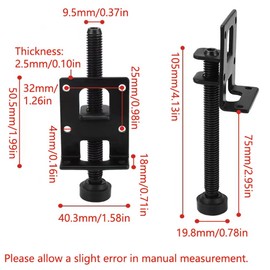 TopHomer 4 Pack Heavy Duty Leveling Feet, M10 Adjustable Lifting Furniture Leg Leveler with Screws and Wrench for Cabinet, Workbench, Table, Up to 10cm, Black