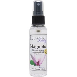 Magnolia Linen Spray (Double Strength), 2 ounces - Eclectic Lady Sheet and Linen Spray - No Artificial Colors, Parabens, or Preservatives - Long-Lasting Scent for Bed, Fabric & Pillow