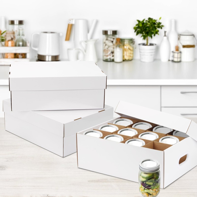 DIICCYO 6 Pcs Cardboard Mason Jar Storage Box for 16