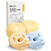 Korean-Made MOYUUM Silicone Macaron Pacifier 2 Pack with Travel Case,