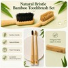 TIKITAKA FTG Natural Bristle Bamboo Toothbrush Sampler, 2 Pack -