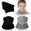 4 Pieces Kids Neck Warm Gaiter Winter Fleece Windproof Balaclava