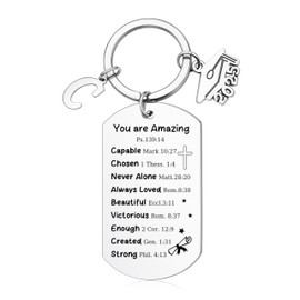 Memgift 2025 Graduation Gifts for Her Him Class Of 2025 Graduation Keychain for University College Masters Graduate Gift Ideas Initial C