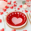 100 Pcs Valentine's Day Paper Bowls Disposable Serving Bowls Red