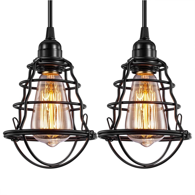 Industrial Light Bulb Cage 4 Pack, DIY Vintage Style Light