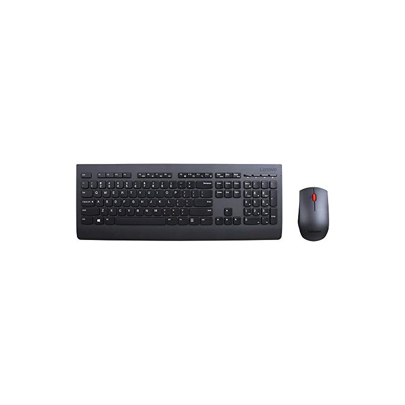 Lenovo Professional Wireless Keyboard and Mouse Combo Kit, Black