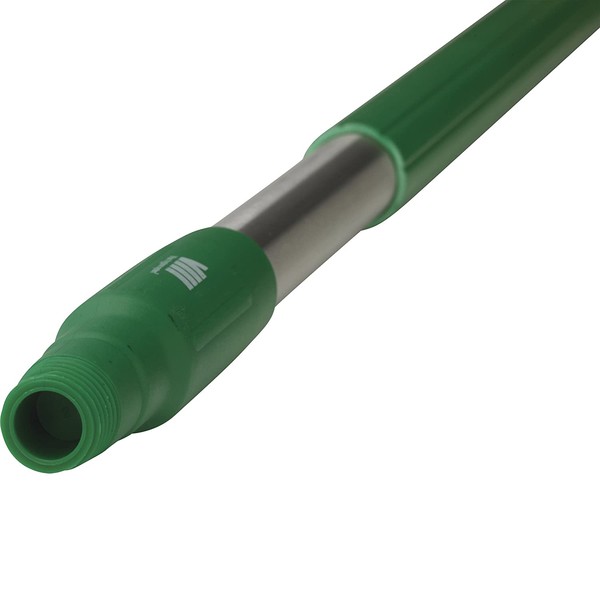 Vikan 29832 39.5" Stainless Steel Handle with Threaded Tip, 1-7/32" Diameter, Green