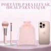 Set de 15 Brochas de Maquillaje de Viaje para Base,