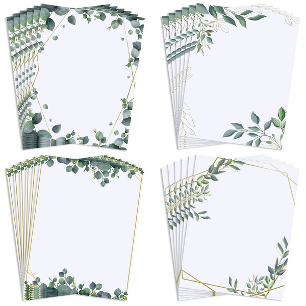 48 Sheets Paper Stationery Decorative Design Printer Paper Leaf Theme