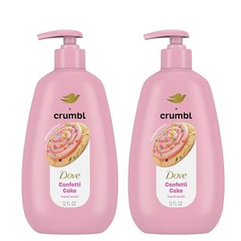Dove Jabón Líquido Hidratante Para Manos X Crumbl Confetti Cake | Paquete De 2 Unidades De 355 Ml Con Dosificador | Edición Limitada (Confetti Cake)