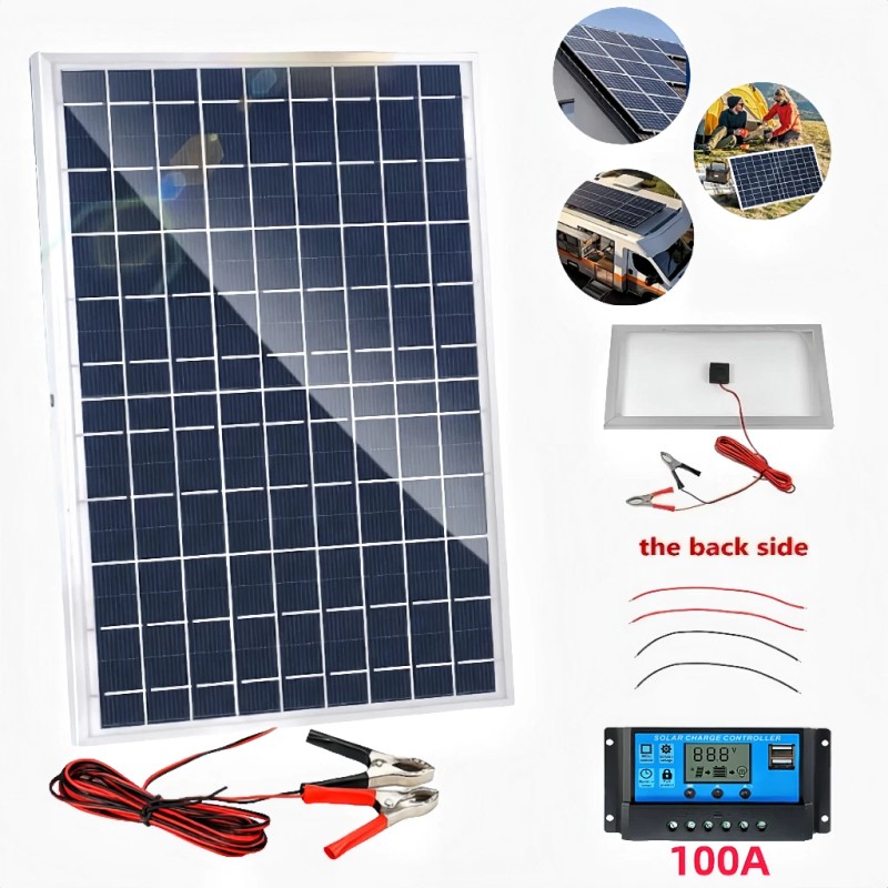 KEEPAK Trickle 30W Solar Panel 12V Charger Battery Charger Kit
