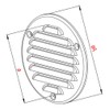METAL Air Vent Grille Cover 165x240 (6.5x9.5") WHITE Ventilation Grill